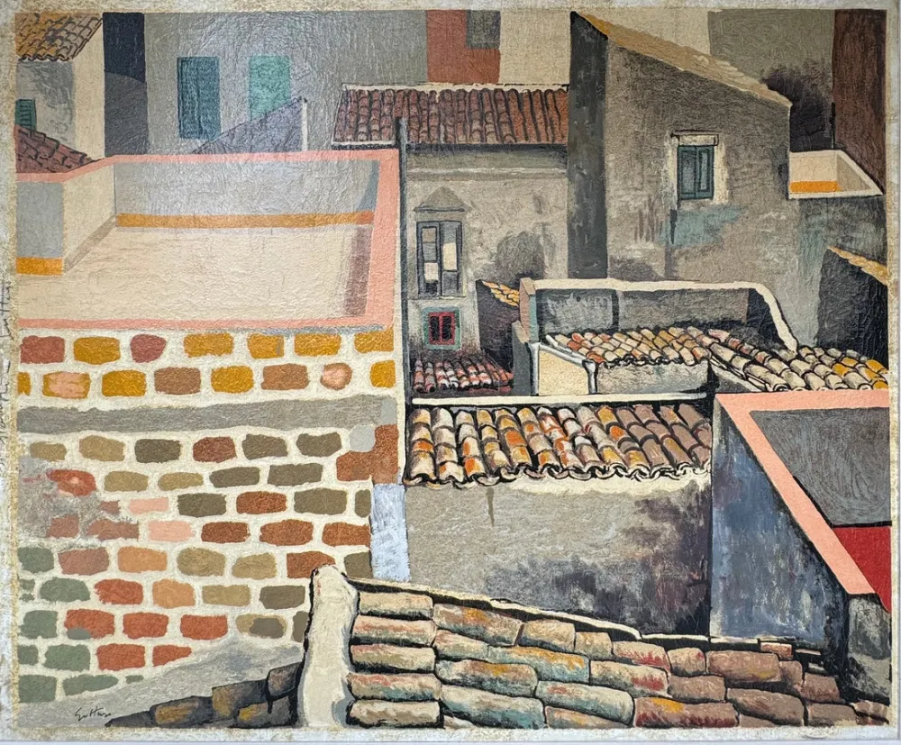 丝网印刷 Guttuso - Tetti di Bagheria