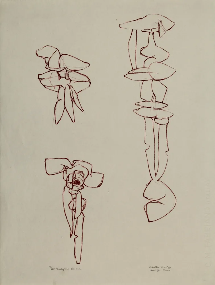 石版画 Hadzi - Sculpture Studies