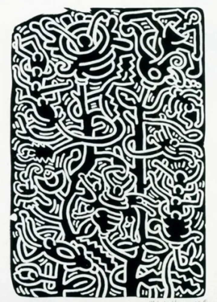石版画 Haring - Stones 4