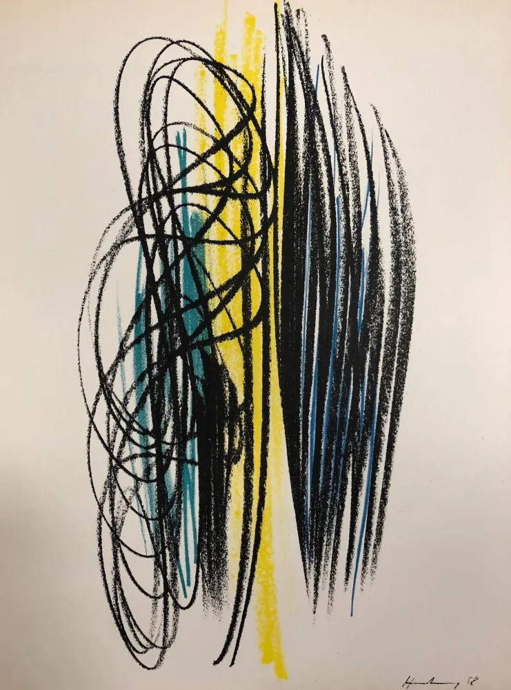 石版画 Hartung - Composition,