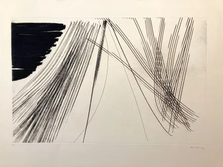 蚀刻版画 Hartung - Eau-forte signé et numérotée 