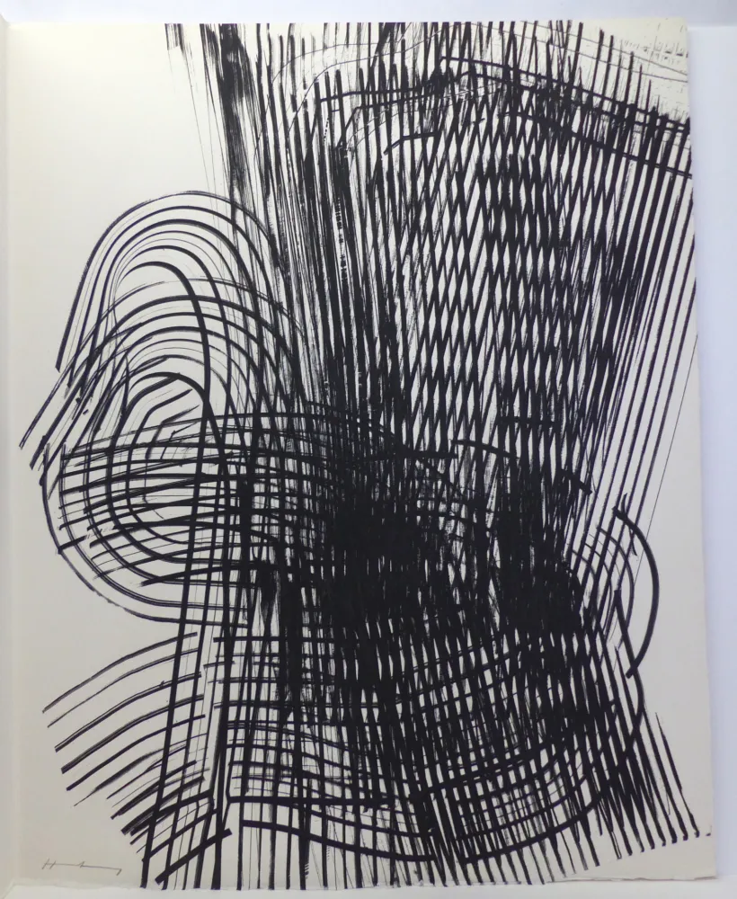 蚀刻版画 Hartung - Eau-forte sur vélin d'Arches. 1973. Signée