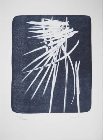 石版画 Hartung - Eclair dans le cie