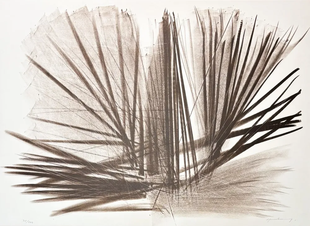 石版画 Hartung - Hans Hartung (1904–1989) – L 112 – Lithograph on BFK Rives vellum paper – 1964