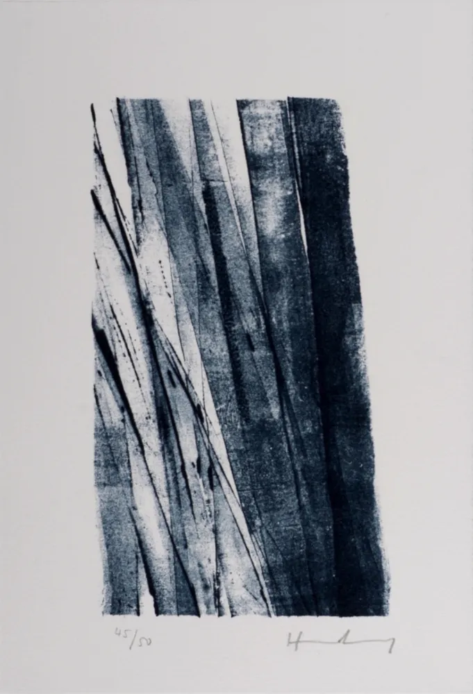 石版画 Hartung - Hans Hartung – Gedanken (B), 1987-88 – Hand-signed!