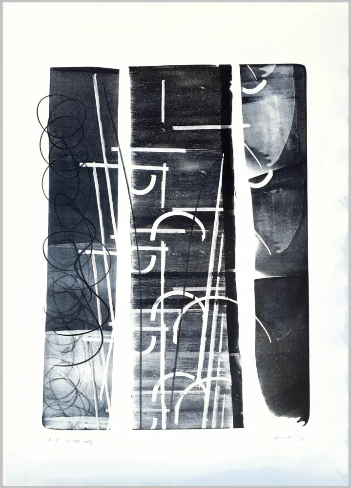 石版画 Hartung - L-49-1973