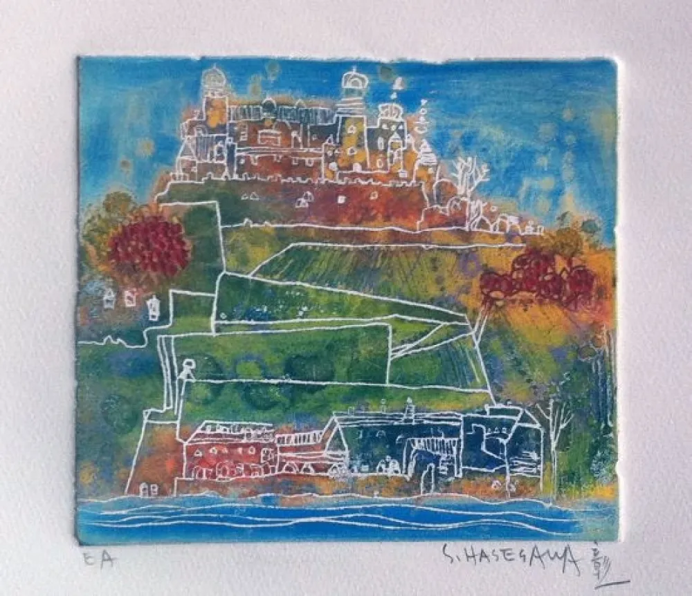 版画 Hasegawa - La forteresse de Marie 