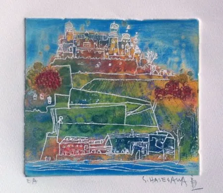 版画 Hasegawa - La forteresse de Marie 