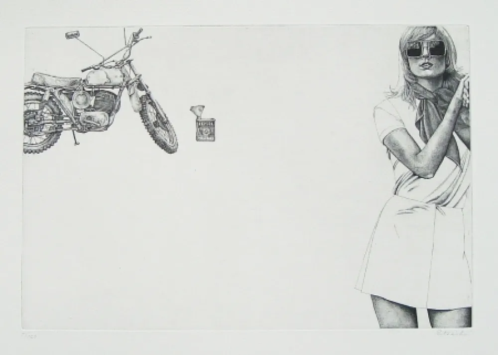 蚀刻版画 Häsler - Titre inconnu