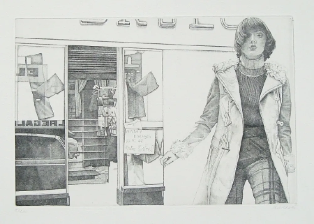 蚀刻版画 Häsler - Titre inconnu