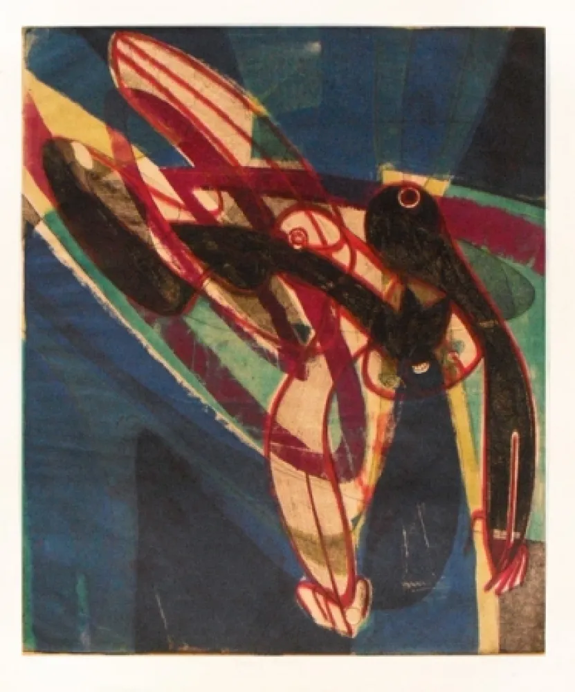 版画 Hayter - Falling figure