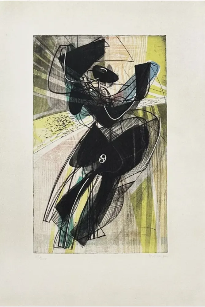 版画 Hayter - La danse du soleil