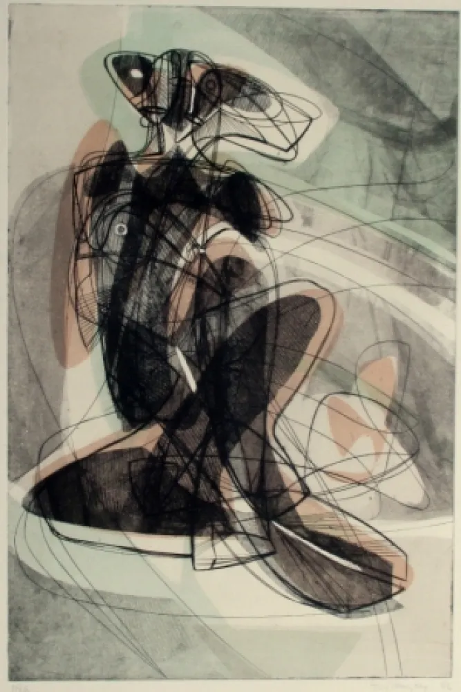 版画 Hayter - Le couple