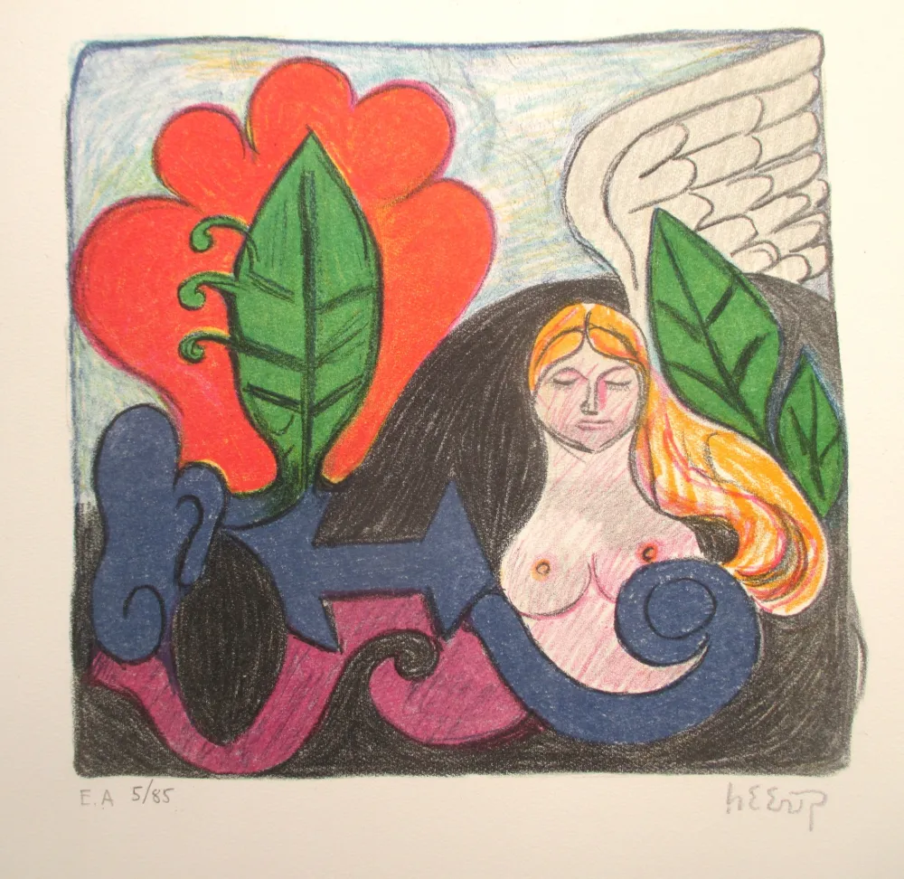 石版画 Heerup - Cemetery Fantasy