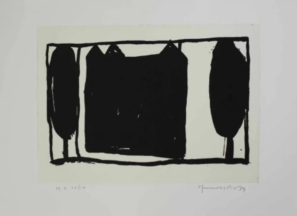 飞尘腐蚀法 Hernandez Pijuan - Arbres i casa II