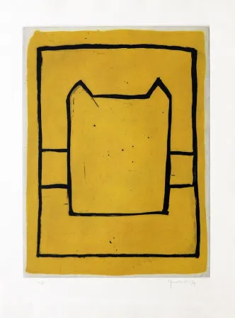 版画 Hernandez Pijuan - La casa desde la que se divisa el campo II