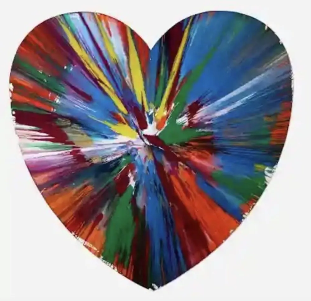 复数作品 Hirst - Heart Spin Painting