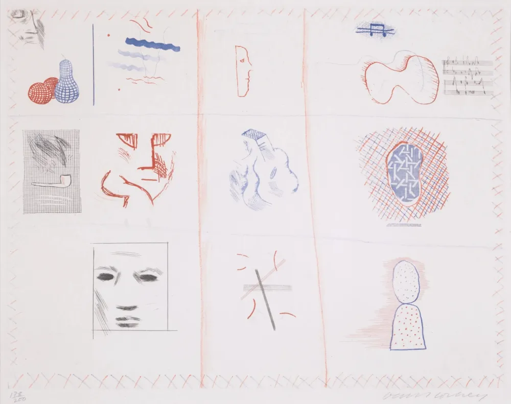 蚀刻飞尘法 Hockney - Franco-American Mail (from The Blue Guitar)