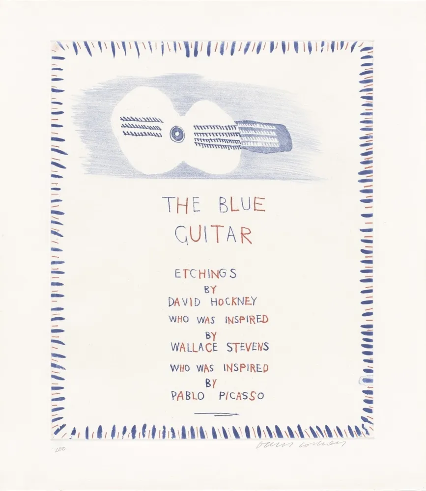蚀刻飞尘法 Hockney - The Blue Guitar: title page