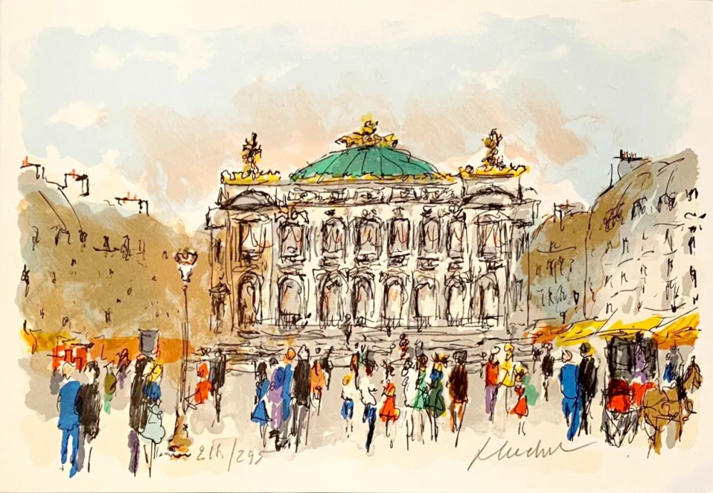 石版画 Huchet - Opéra de Paris - Palais Garnier
