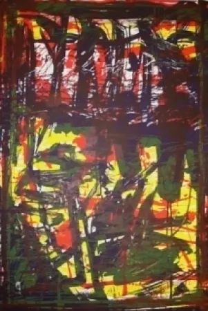 石版画 Huftier - Clairière