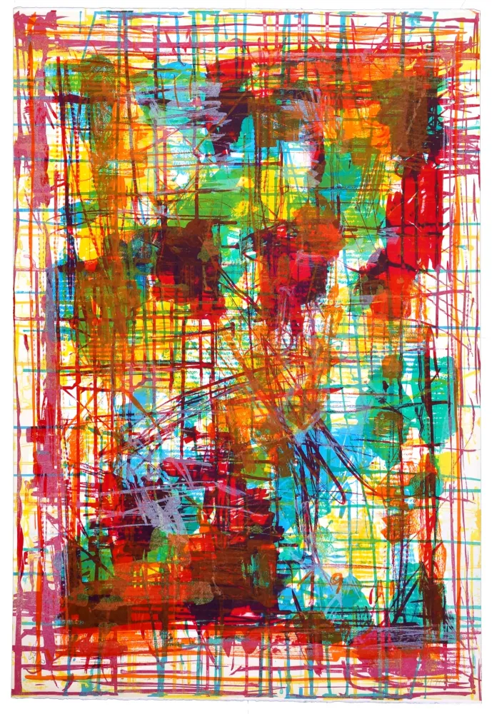 石版画 Huftier - En pastel