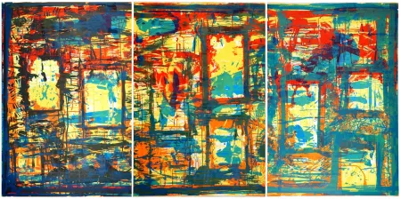 石版画 Huftier - Fenêtre en Rajasthan