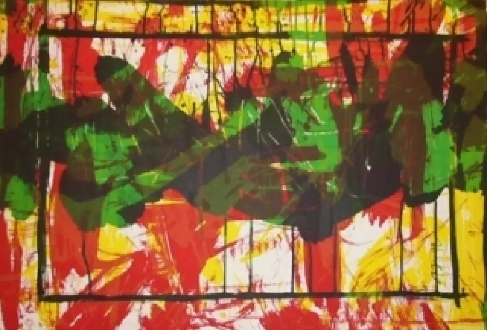 石版画 Huftier - Jacqueline