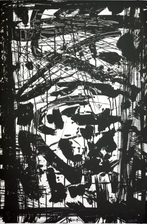 石版画 Huftier - Noir