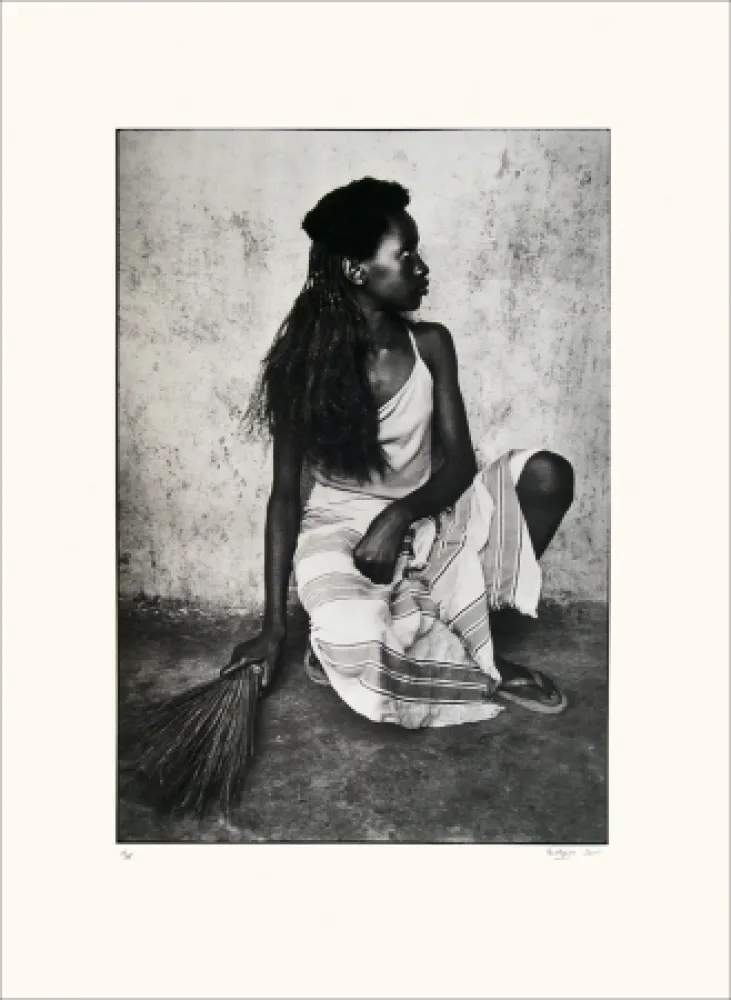 石版画 Huguier - Jeune fille