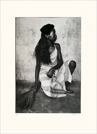 石版画 Huguier - Jeune fille