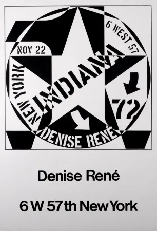 石版画 Indiana - Denise René - Hand-signed