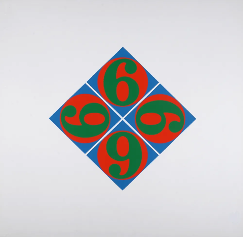 丝网印刷 Indiana - Four Sixes, 1969 - hand-signed