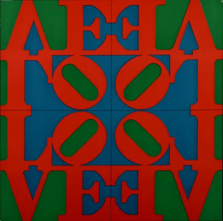 丝网印刷 Indiana - Love Wall, 1967 - Very scarce!