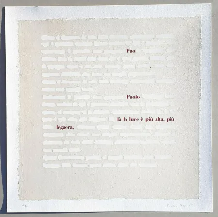 丝网印刷 Isgro - Cancellature (la luce è più alta)