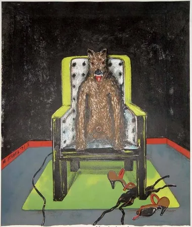 石版画 Israel - Thirsting Wolf