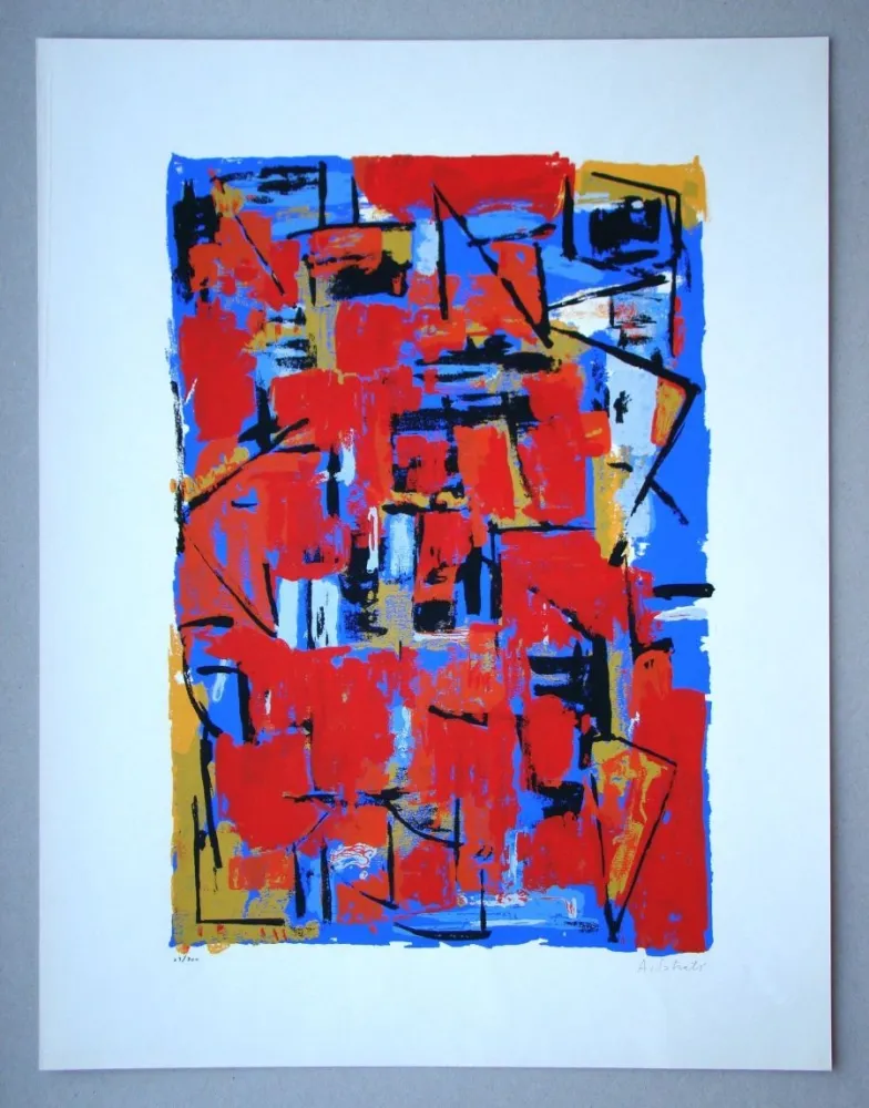 丝网印刷 Istrati - Composition non figuratif