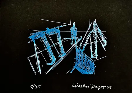 丝网印刷 Jaeger - Begegnungen Blau