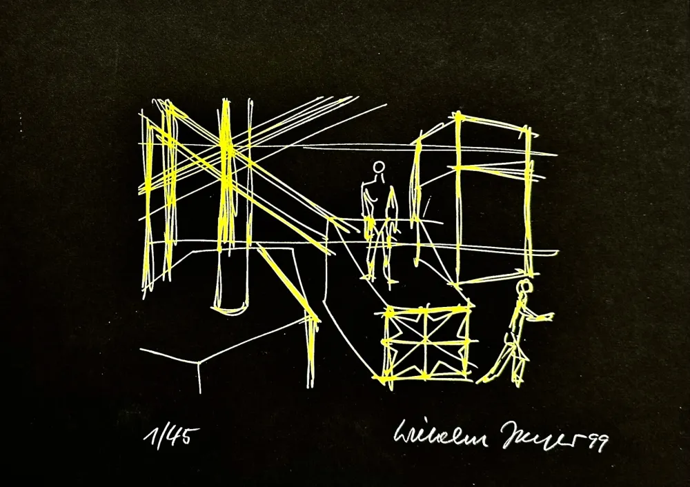 丝网印刷 Jaeger - Begegnungen Gelb