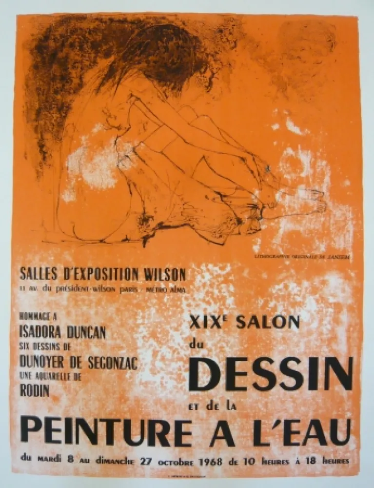 海报 Jansem - Affiche salon du dessin et de la peinture à l'eau