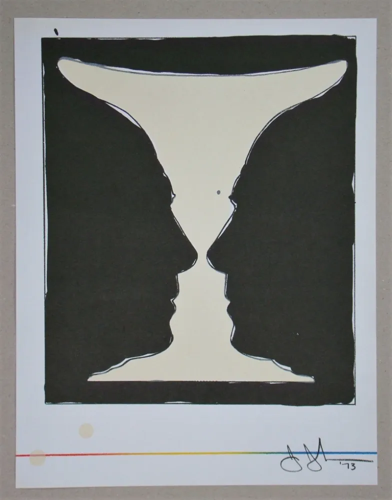 石版画 Johns - Cup two Picasso