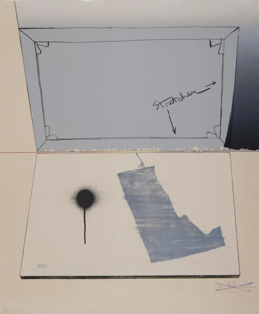 石版画 Johns - Hinged Canvas