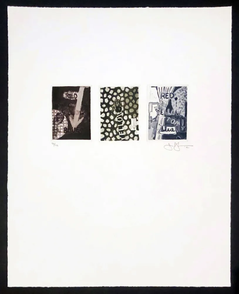 版画 Johns - Untitled (Red, Yellow, Blue)