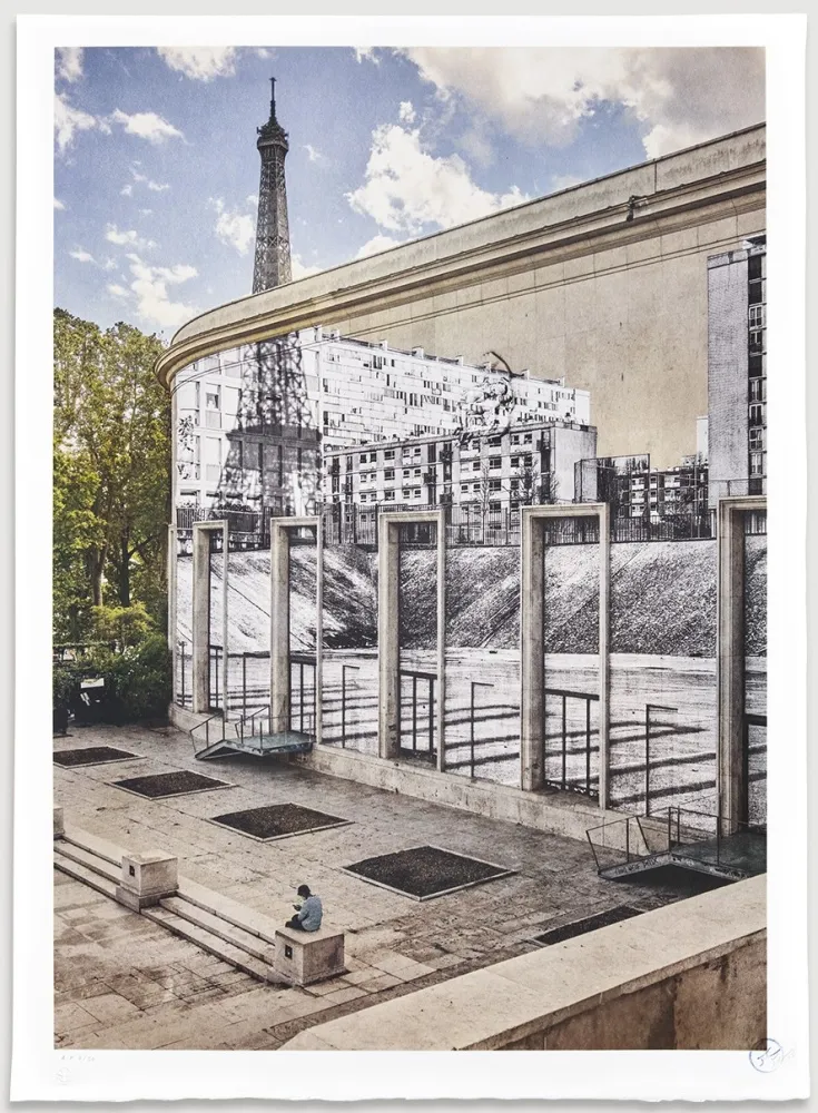 石版画 Jr - JR Au Palais De Tokyo, 28 Aout 2020, 16h12, Paris, France