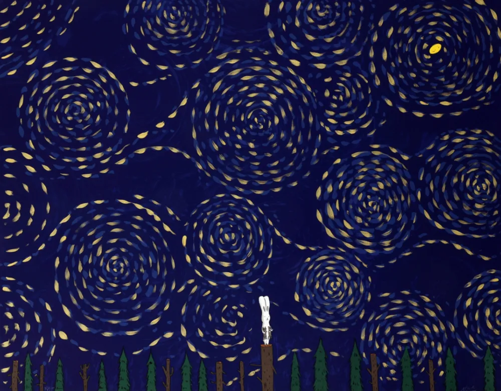 石版画 Kaga -  Usacchi-Half moon