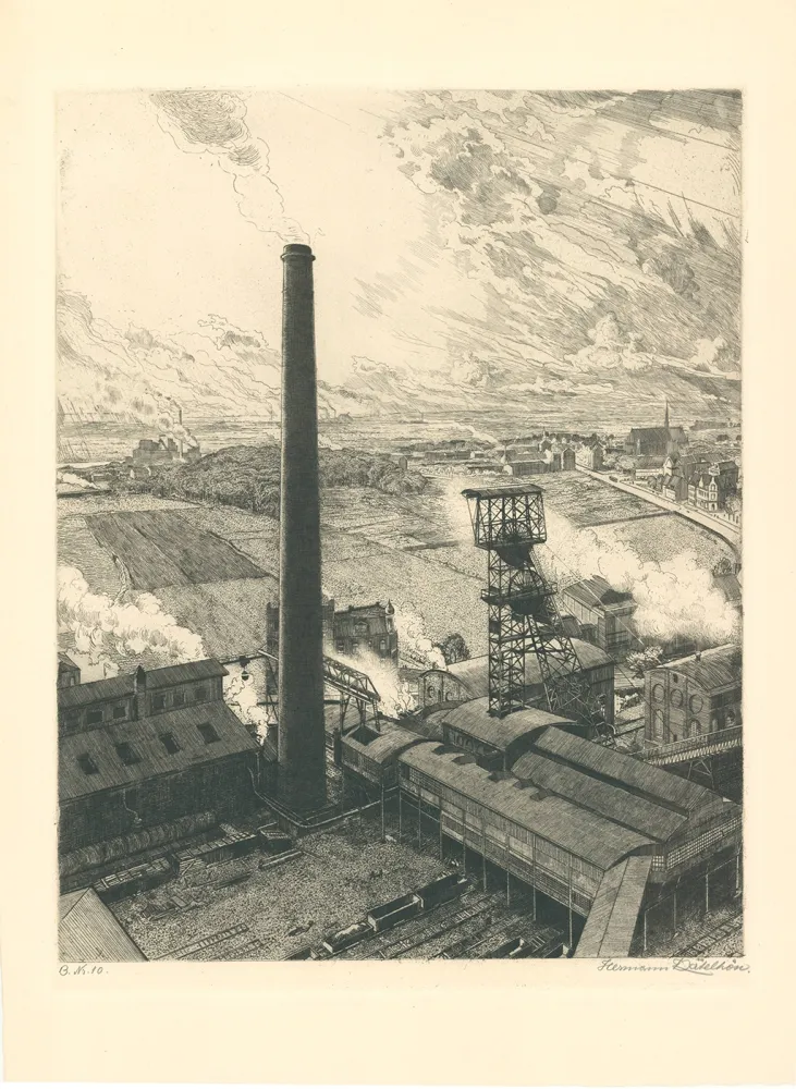 版画 Kätelhön - Blick ins Land