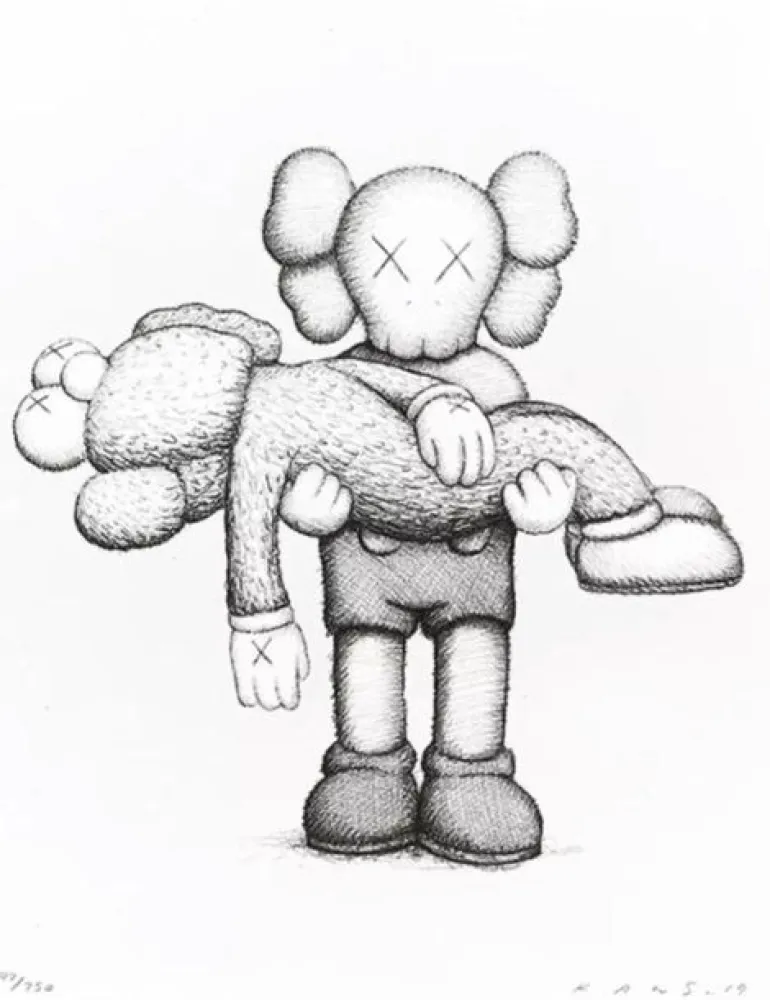 石版画 Kaws - Nov Gone 