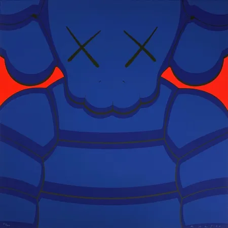 丝网印刷 Kaws - What Party - Blue