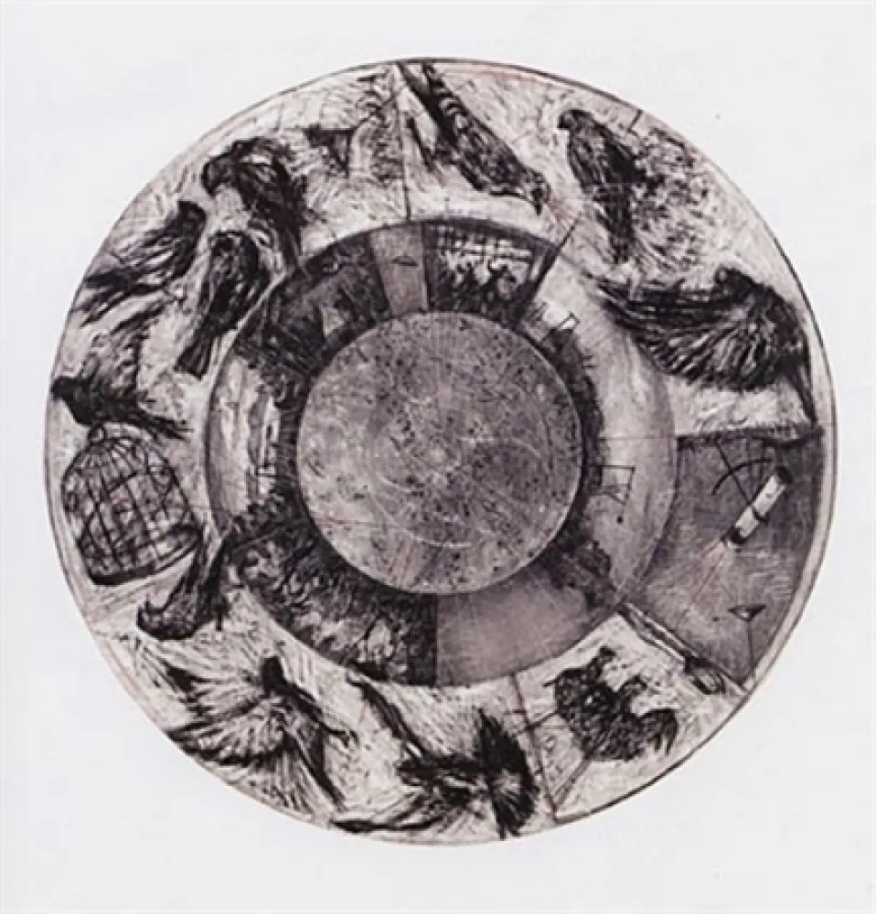 石版画 Kentridge - Music Box Tondo