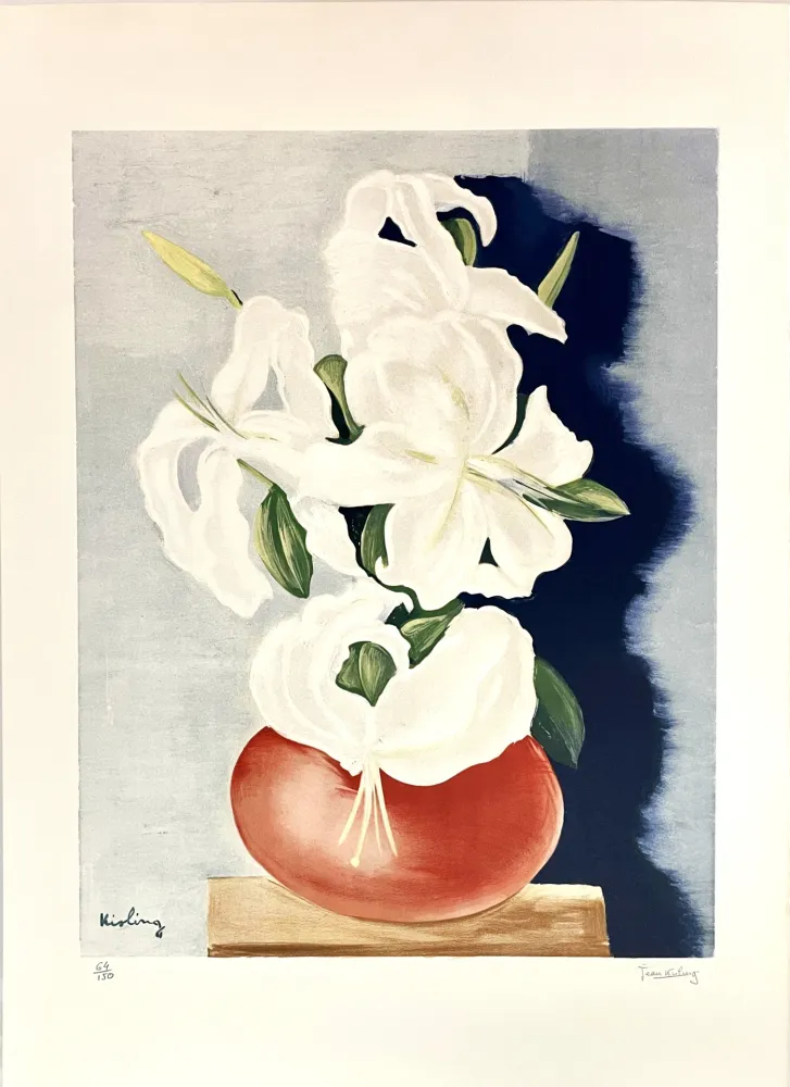 石版画 Kisling - Bouquet de Fleurs